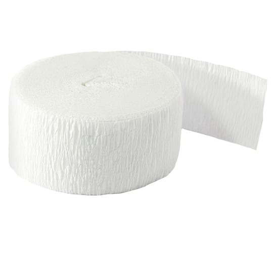 48 Pack: 81ft. White Crepe Streamer by Celebrate It™